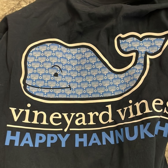 Vineyard vines happy Hanukkah shirt navy S - Picture 6 of 6